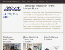 Tablet Screenshot of proavhometheater.com
